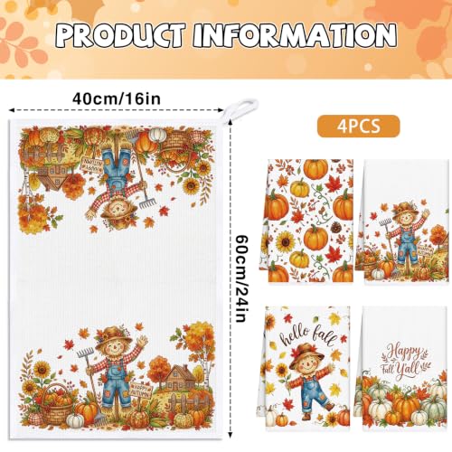 Fall Scarecrow Kitchen Towels