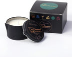 Soybean Wax Warming Massage Oil Candle for Stress Relief and Skin Moisturizing, Romantic Gift SPA Use Home Scented Candle Body Oil Caramel Whisky Scent 2.35 OZ