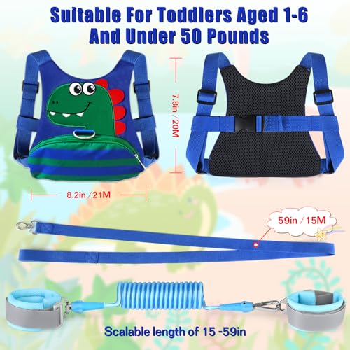 Toddler Leash for Kids (Blue+Green)