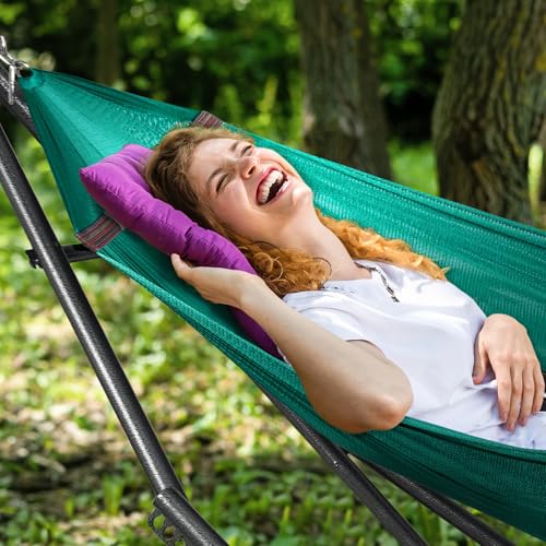 Double Hammock with Stand Included for 2 Persons (1. Peacock)