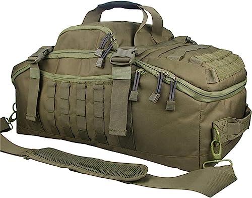3 In 1 Tactical 85L Military Backpack Travel Duffle Bag for Weekender Gym Workout Deployment (Large (85L) / Green)