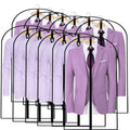 Garment Bags for Hanging Clothes 24" x 40"Coat Covers for Closet Foldable Washable Dress Bags for Hanging Clothes for Long Dress Dance Costumes Suits Gowns Coats (Black / 24''X40'')
