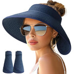 Sun Hat for Women Roll (One Size / Blue+blue)
