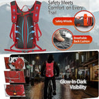 Hydration Backpack 18L Hiking Water Backpack with 2L Water Bladder for Men Women (Red)