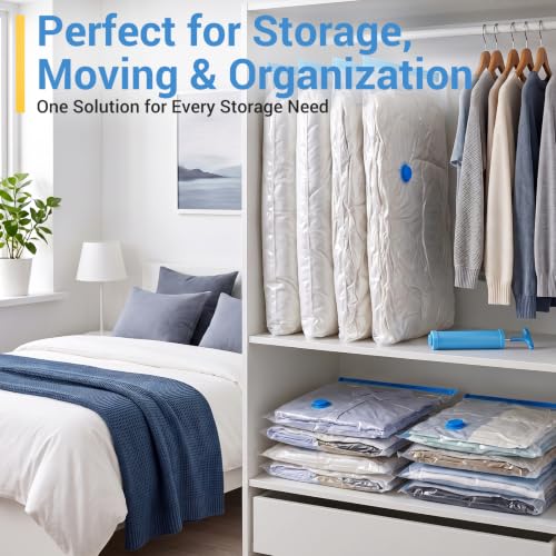80% Space Saver Vacuum Storage Bags with Hand Pump