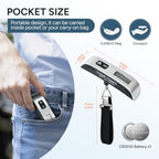 Luggage Scale Digital Suitcase Weight Scale for Travel (Silver)