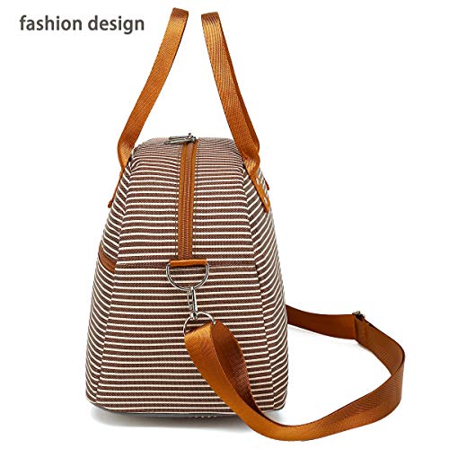 Insulated Lunch Bag With Shoulder Strap for Women (Coffee)