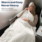 Travel Blanket and Pillow (Off-white)