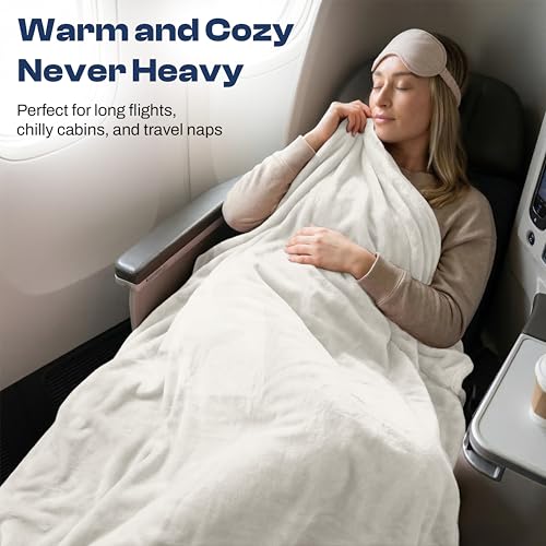 Travel Blanket and Pillow (Off-white)