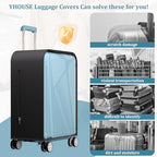 30 Inch Half Clear PVC Luggage Cover TSA Waterproof Protector