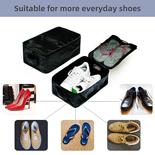 Travel Shoe Bags (Black / 2+2 Packs)