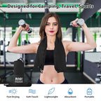 Microfiber Travel Sports Towel (Black / S:16''x32''(2 Pcs))