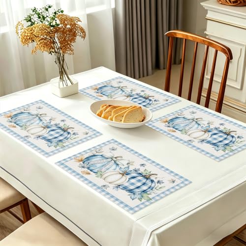 Fall Placemats Set of 6 (Blue Pumpkin)
