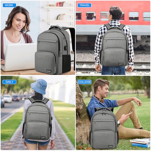 Backpack for School (Grey / 15.6 Inch)