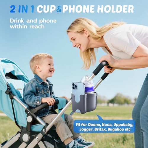 Walker Cup Holder with Phone Holder (Gray)