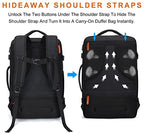 40L Expandable Travel Backpack (Black / 20 inches)