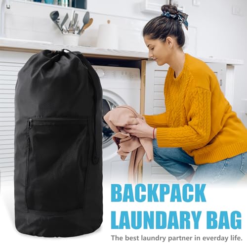 Laundry Bag Backpack (2Pack / Black)