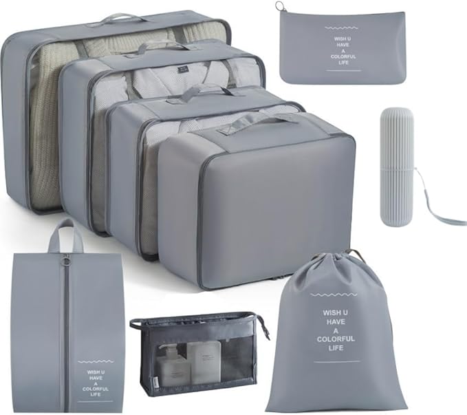 9 Set Packing Cubes for Suitcases, Aydicon Travel Luggage Packing Organizers - Image 2