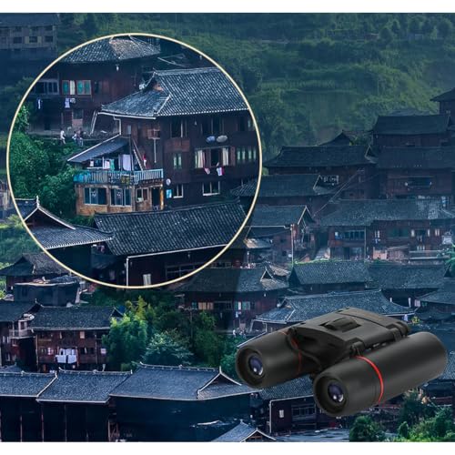 12X25 Mini Binoculars with Case & Strap (Black / 12X25)