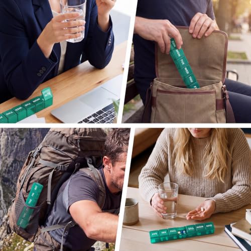 Weekly Extra Large Pill Organizer (Dark Green)