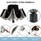 Inverted Umbrella for Rain (Yellow Plaid / 46 Inch)