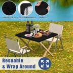2 Pack Square Spandex Fitted Table Cloth (Black / 54" x 54" (Square))