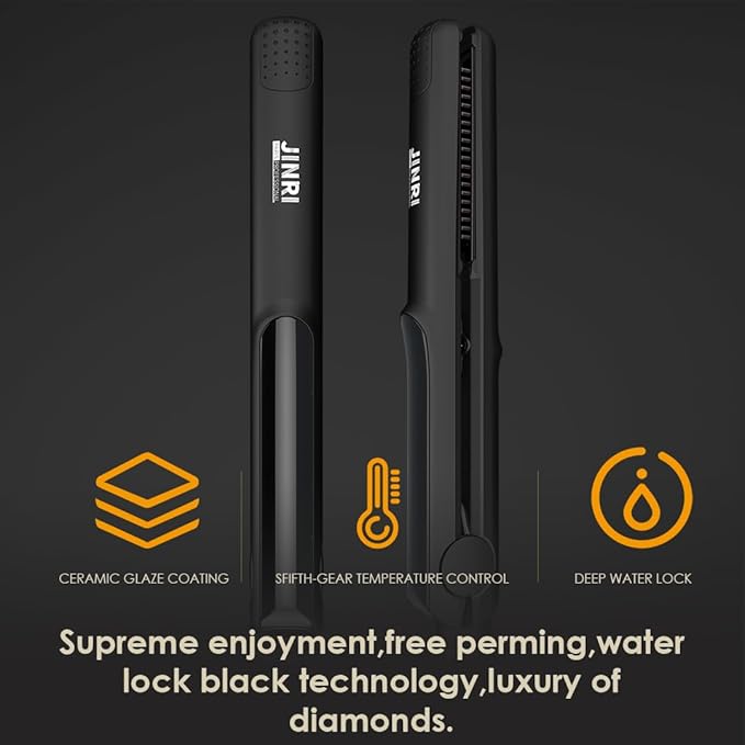 3 in 1 Heated Straightening Brush Flat Iron for Smooth, Anti Frizz Hair Styling | Electric Hot Brush Crimper with Hair Straightening Features (L)