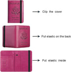 Passport Holder Cover Wallet Travel Essentials RFID Blocking Leather Card Case - Image 5