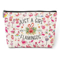 Flamingo Gifts Cute Flamingo Accessories Stuff Cosmetic Bag travel Makeup Bag Gifts for Women Sister Animal Lovers Best Friend Birthday Friendship Anniversary Nurse Mothers Christmas Valentine's Day (Girl Flamingos 1200)