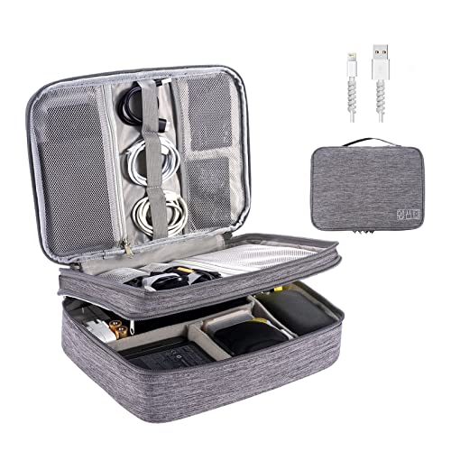Electronics Travel Organizer (Large / Three layer-Grey)
