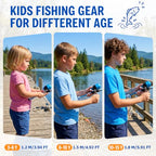 Kids Fishing Pole (Blue-Left Handed / 3.94 ft)
