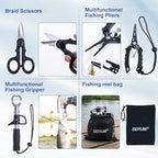 Fishing Rod and Reel Combo (1 Rod & 1 Reel Spinning Fishing Combo - Oxford Soft Case / 2.7M/9FT - A)