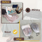 Clear Shoe Bags for Travel (Clear 6pcs)