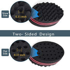 2 Pcs Hair Sponge for Black Men Curls - Double Sided Curling Sponge, Small Holes Hair Twist Tool, Twist Brush for Textured Styling