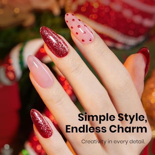 Beetles Red Glitter Gel Nail Polish (C - Flakie Red | Red Reign)