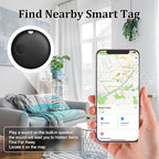 Smart Tag 2 Pack Bluetooth Tracker Work with Apple Find My (2P Black)