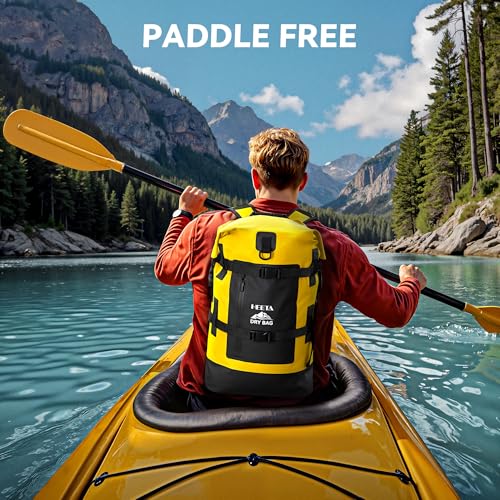 Dry Bags Waterproof Backpack 40L for Men & Women (Yellow / 40L)
