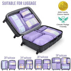 10 Set Packing Cubes for Travel Essentials (06 Attractive Purple)