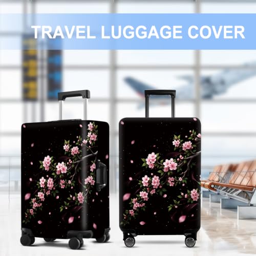 Luggage Cover Washable Suitcase Protector Anti (Cherry Blossom / M(fits 24-26Inch suitcase))