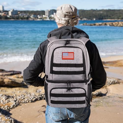 Tactical Double Deck Cooler Backpack for Men (Gray / Large)