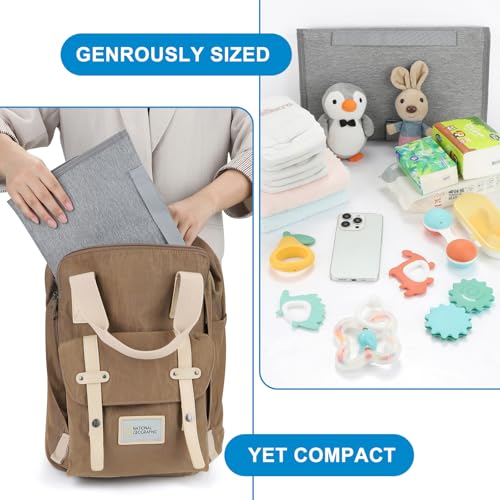 Portable Diaper Changing Pad (Grey-Style A)