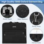 Garment Bags for Travel (Black)