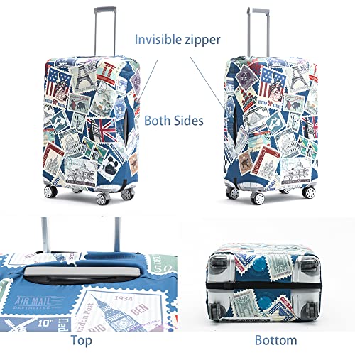 Travelkin Suitcase Covers For Luggage Tsa Approved Luggage Covers Protector (Stamp / M)