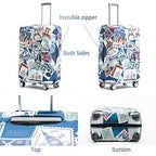 Travelkin Suitcase Covers For Luggage Tsa Approved Luggage Covers Protector (Stamp / M)