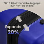 G Series Luggage set 4pcs (Royal Blue / 4-Piece Set (16/20/24/28in))