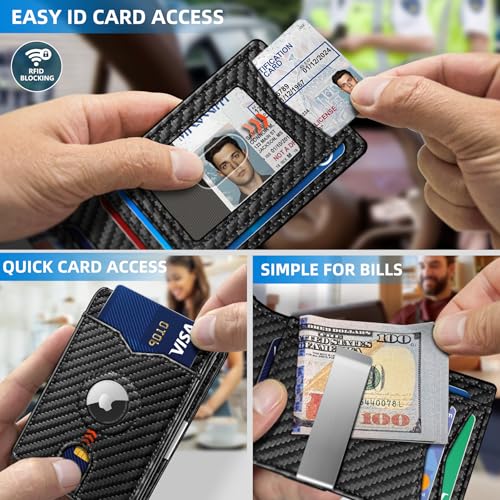 Airtag Wallet for Men (Black157)