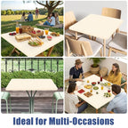 2 Pack Square Spandex Fitted Table Cloth (Champagne / 34" x 34" (Square))