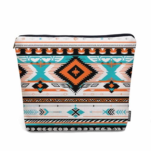 Aztec Cosmetic Bags For Women (9 x 7.1 inch / Aztec)