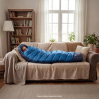 Cold Weather Sleeping Bags for Adults (Blue-5.3lb)