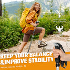 Hiking Poles Collapsible (Grey（110-130cm）)